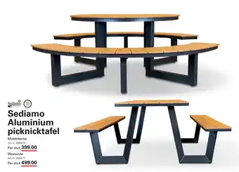 Sligro Sediamo Aluminium picknicktafel aanbieding