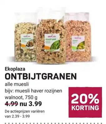 Ekoplaza Ekoplaza Ontbijtgranen aanbieding