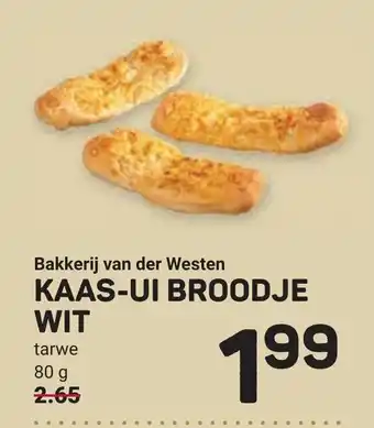 Ekoplaza Bakkerij van der Westen Kaas-ui Broodje Wit aanbieding