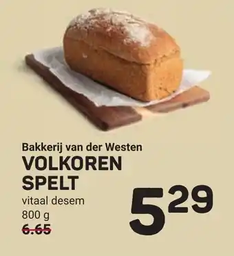 Ekoplaza Bakkerij van der Westen Volkoren Spelt aanbieding