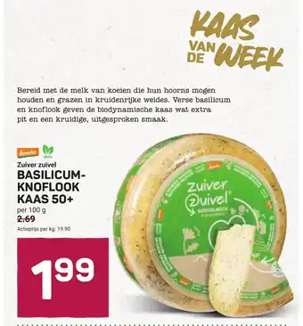 Ekoplaza Zuiver zuivel Basilicum knoflook kaas 50+ aanbieding