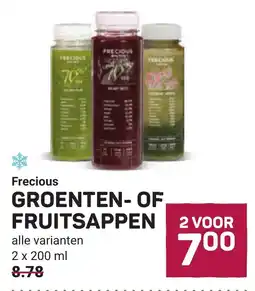 Ekoplaza Frecious Groenten of Fruitsappen aanbieding