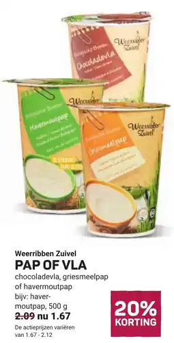 Ekoplaza Weerribben Zuivel Pap of Vla aanbieding