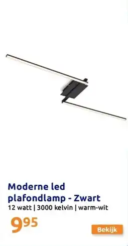 Action Moderne led plafondlamp Zwart aanbieding