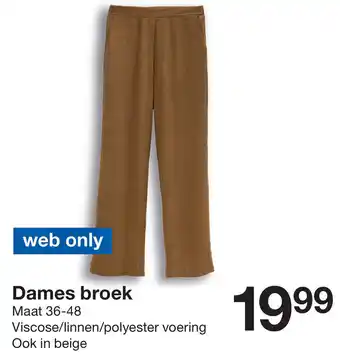 Zeeman Dames broek aanbieding