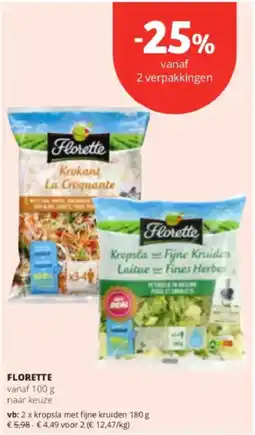 Spar Colruyt Florette aanbieding