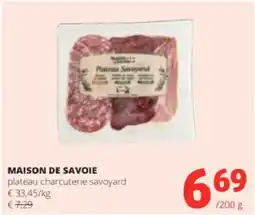 Spar Colruyt Maison de savoie plateau charcuterie savoyard aanbieding