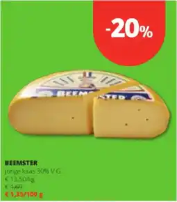 Spar Colruyt Beemster jonge kaas 30% V.G. aanbieding