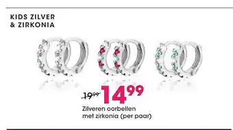 Lucardi Zilveren Oorbellen Met Zirkonia aanbieding