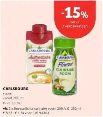 Spar Colruyt Carlsbourg room aanbieding