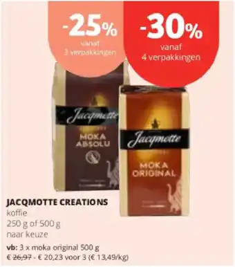 Spar Colruyt Jacqmotte creations aanbieding