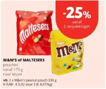 Spar Colruyt M&m's of maltesers aanbieding