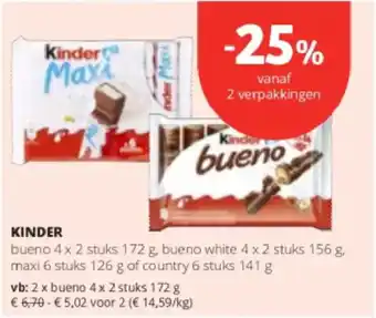 Spar Colruyt Kinder aanbieding