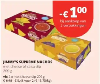 Spar Colruyt Jimmy's supreme nachos aanbieding