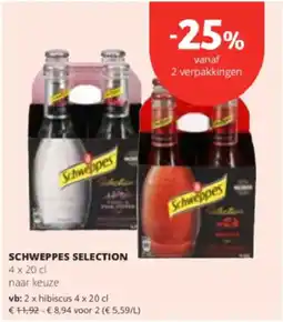 Spar Colruyt Schweppes selection aanbieding