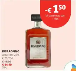 Spar Colruyt Disaronno aanbieding