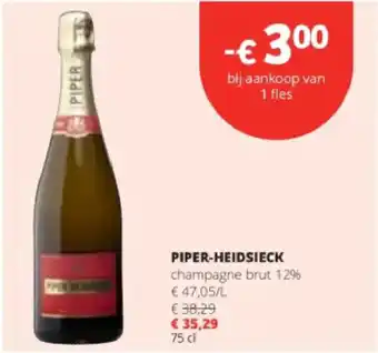 Spar Colruyt Piper-heidsieck aanbieding