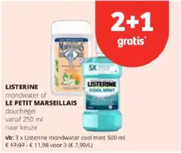 Spar Colruyt Listerine of le petit marseillais aanbieding