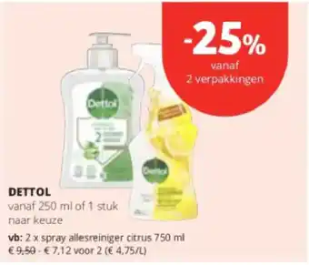 Spar Colruyt Dettol aanbieding