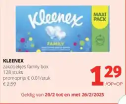 Spar Colruyt Kleenex aanbieding