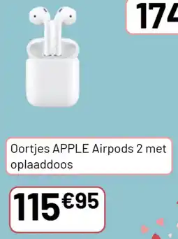 Electro Depot Oortjes Apple Airpods 2 met oplaaddoos aanbieding