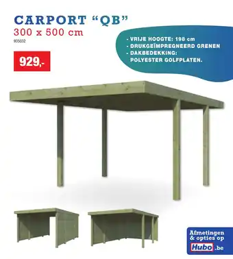 Hubo Carport "QB" aanbieding