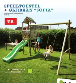 Hubo Speeltoestel + Glijbaan "sofia" aanbieding