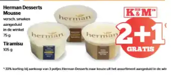 Spar Herman Desserts Mousse aanbieding