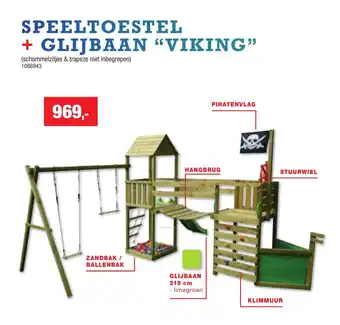 Hubo Speeltoestel + Glijbaan “viking" aanbieding