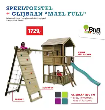 Hubo Speeltoestel + Glijbaan "mael full" aanbieding