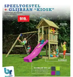 Hubo Speeltoestel + Glijbaan "kiosk" aanbieding