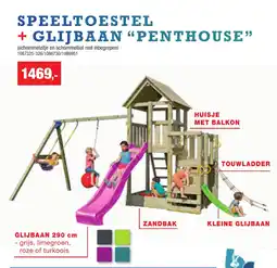 Hubo Speeltoestel + Glijbaan "penthouse" aanbieding