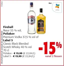 Colruyt Fireball Poliakov of Label 5 aanbieding