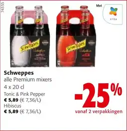 Colruyt Schweppes Tonic & Pink Pepper, Hibiscus aanbieding