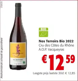 Colruyt Nos Terroirs Bio 2022 aanbieding