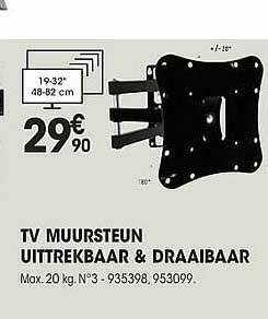 Electro Depot Tv Muursteun Uittrekbaar & Draaibaar aanbieding