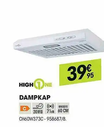Electro Depot High1one Dampkap aanbieding