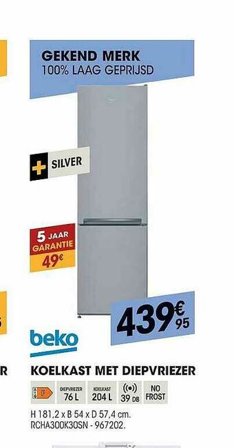 Electro Depot Beko Koelkast Met Diepvriezer aanbieding
