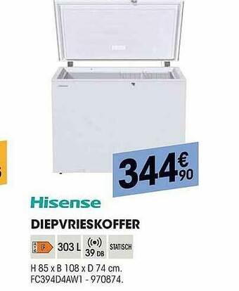 Electro Depot Hisense Diepvrieskoffer aanbieding