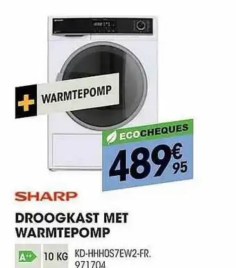 Electro Depot Sharp Droogkast Met Warmptepomp aanbieding