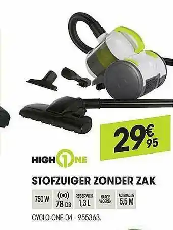 Electro Depot High1one Stofzuiger Zonder Zak aanbieding