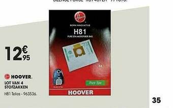 Electro Depot Hoover Lot Van 4 Stofzakken aanbieding