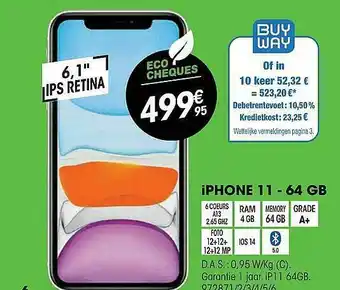 Electro Depot Iphone 11 - 64gb aanbieding