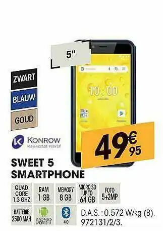 Electro Depot Sweet 5 Smartphone aanbieding