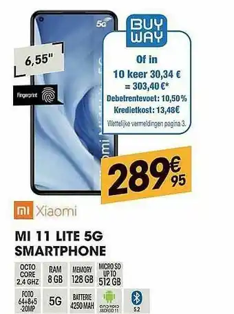 Electro Depot Mi 11 Lite 5g Smartphone aanbieding