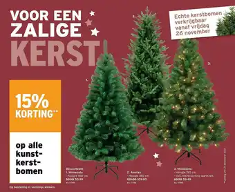 GAMMA Op Alle Kunts-kerstbomen aanbieding
