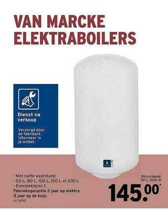 GAMMA Van Marcke Elektraboilers aanbieding