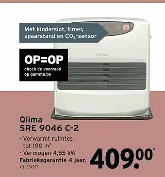 GAMMA Qlima Are 9046 C-2 aanbieding