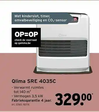 GAMMA Qlima Are 4035 C aanbieding