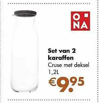 Multi bazar Set Van 2 Karaffen aanbieding